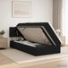 vidaXL lit de rangement avec matelas noir 90 x 190 cm tissu
