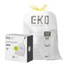 EKO 35-40 liter vuilniszakken met trekkoord, 110 Count Heavy-Duty Tall Kitchen vuilnisbakken voeringen, extra sterk lekbestendig, ongeparfumeerd, wit, code M