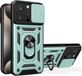 Techsuit Hoesje geschikt voor Apple iPhone 15 Pro - Camshield Back Cover - Groen