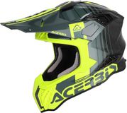 Acerbis Airstrike-C Graphic Carbon Motocrosshelm - Zwart/Geel - Maat L