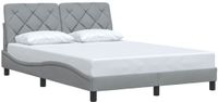 vidaXL Bedframe Stof Lichtgrijs 140x200 cm