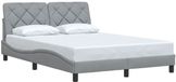 vidaXL Bedframe Stof Lichtgrijs 140x200 cm