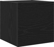 vidaXL Wandgemonteerde TV-kast 30,5 x 30 x 30 cm Zwart eiken