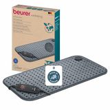 Beurer HK 123 Cosy Grey warmtekussen, boven- en onderkant van pluizig gerecycled materiaal, XXL-formaat 60 x 30 cm, met 6 temperatuurniveaus, machinewasbaar