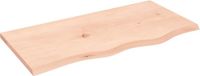vidaXL Wastafelblad 80x40x2 cm onbehandeld massief eikenhout