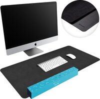 iMoshion Bureau Onderlegger 90 x 45 cm - Zwart - Kunstleer - Antislip