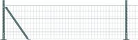 vidaXL Euro-hek met betonnen voetstuk 25 x 0,4 m pvc-coated staal mesh