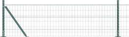 vidaXL Euro-hek met betonnen voetstuk 25 x 0,4 m pvc-coated staal mesh