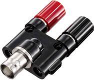 TRU COMPONENTS Adapterstekker BNC-bus - Bus 4 mm Recht Zwart