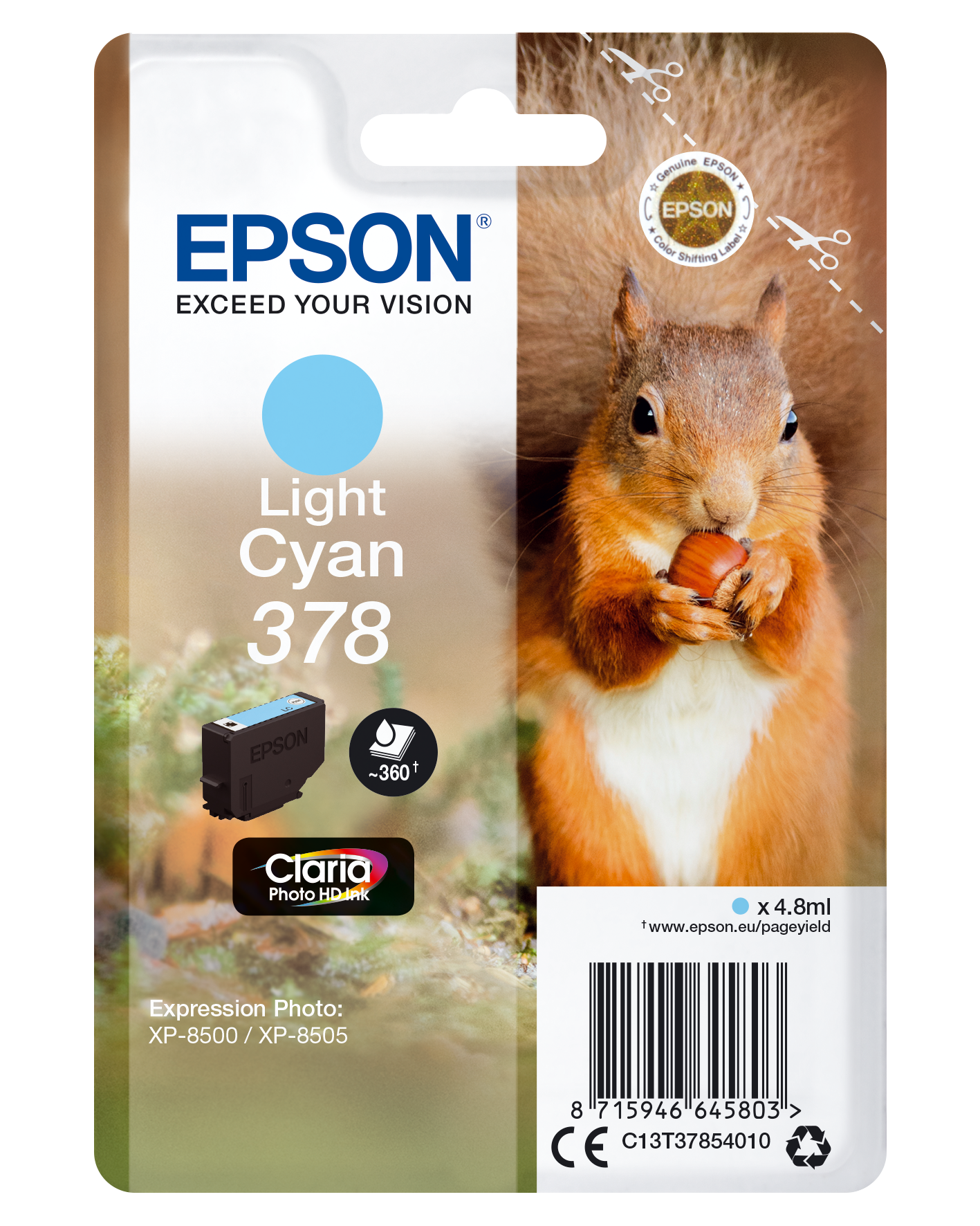 Epson 378 Light Cyan inktcartridge - C13T37854020
