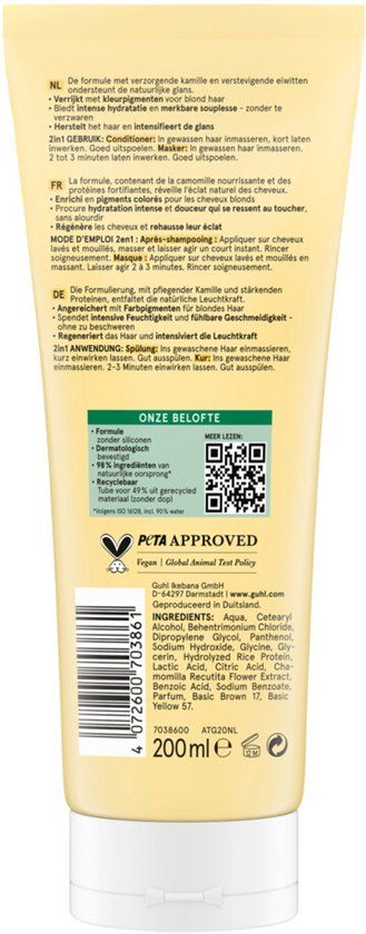 Guhl Conditioner 2-in-1 Blond Glans & Verzorging - 200 ml