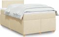 Maison Exclusive - Sommier à lattes de lit avec matelas Crème 120x200 cm Tissu