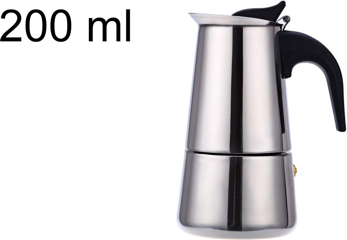 Nonna percolator (inductie) 4 kops - 200 ml - espresso maker / espressomaker 100% RVS