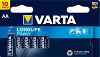 Varta Longlife Power AA - Alkaline Batterijen - Plastic Vrije Verpakking 10 Stuks