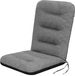 PillowPrim Coussin pour chaise de jardin 123×48 cm - Coussin avec appui-tête, imperméable, avec élastique et rubans