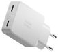Native Union Chargeur rapide GaN USB-C 65W 2x USB-C® Power Delivery blanc pour prise murale GaN