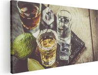 Artaza Canvas Schilderij Alcoholische Drankjes - 100x50cm - Print