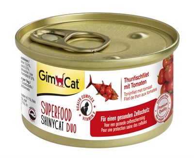 GimCat Superfood Shinycat Duo Tonijnfilet / Tomaat 70 Gr