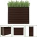 vidaXL Verhoogde Plantenbak Staal Bruin 100x40x77 cm