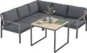 Outsunny Tuinbankstel - Metaal, Polyester - 183 x 183 x 72 cm - Donkergrijs