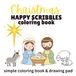 Joyeux Noël : un livre de coloriage chrétien pour enfants de 3 à 8 ans