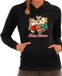 Bellatio Decorations Bol Kersttrui Kerstsokken - Merry Christmas - foute Kerst hoodie / hooded sweater - zwart - dames - Kerstkleding / Kerst outfit XL