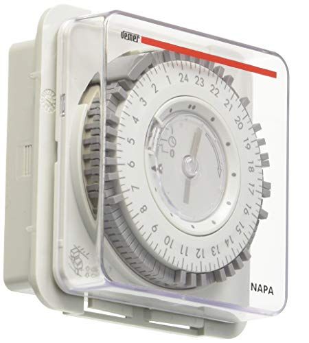 VEMER VP886600 elektromechanische timer Napa-RD, voor schakelbord, lichtgrijs