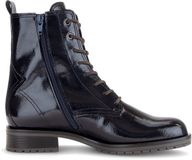 Gabor Dames Enkellaarzen Bruin Leer Ritssluiting/Veters Blokhak 8 cm en hoger