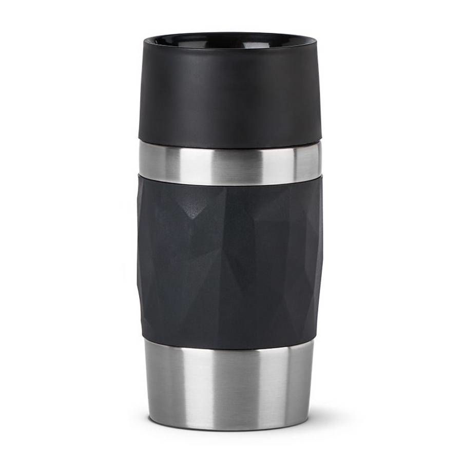 EMSA Travel Mug Compact 0.3L Black Stainless Steel