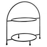 APS Etagère - Serveerstandaard - Antislip - Metaal - Zwart - Ø 27 cm - Ø 18 cm