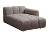 Vente-unique Chaise longue rechts in getextureerde taupe stof CARLIVI