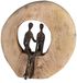 Gilde handwerk Hang Sculptuur Beeld Hout Staal Mooi Stel Bronskleurig