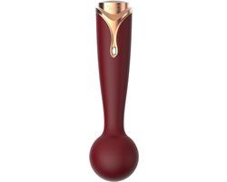 Viotec Firelick Mini Vibrator Wand Vibrator Goud en Wijnrood Luxueus Zacht Siliconen