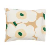 Marimekko Taie Unikko 50x60 cm Sable-blanc cassé-foin-émeraude