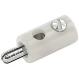econ connect HOS25WS Connecteur circulaire miniature, mâle, droit, Ø broche : 2,5 mm, blanc, 1 pièce, en vrac