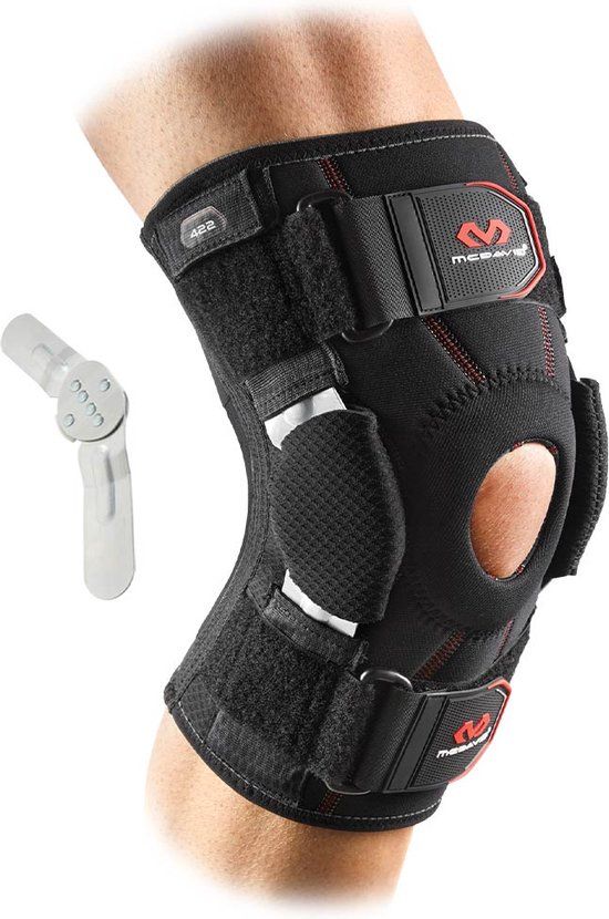 McDavid Kniebandage met scharnier en 2 schijven Zwart S