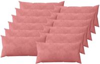 vidaXL - Kussensloop - 12 stuks - HEERLEN - Roze - 40 x 80 cm - Katoensatijn