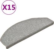 vidaXL Trapmatten 15 st 65 x 24 x 4 cm wit en grijs