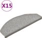 vidaXL Trapmatten 15 st 65 x 24 x 4 cm wit en grijs