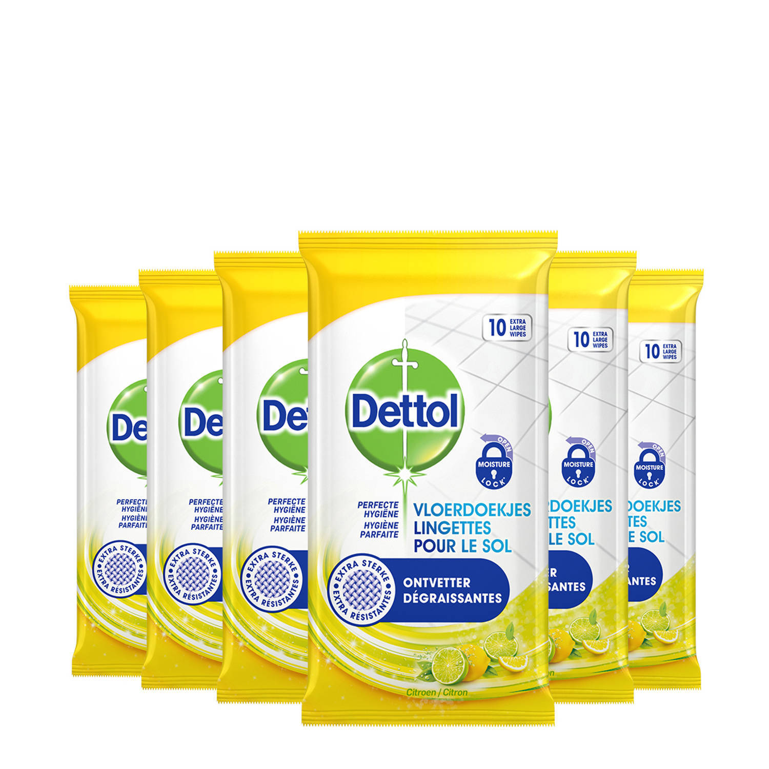 Dettol Vloerdoekjes Citrus 10 stuks x6