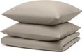 Blumtal Housse de couette Microfibre Nova - Housse de couette deux personnes 200 x 200 cm - 2 x taie d'oreiller 80 x 80 cm - Taupe