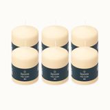 Spaas 6 Geurloze Stompkaarsen, 80/100mm, ± 40 uur, Ivoor