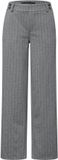 Cecil LTD QR Pantalon Femme à fines rayures, Regular Waist, Straight Fit, Polyester, Dark Pelican Grey Mel., Taille 42