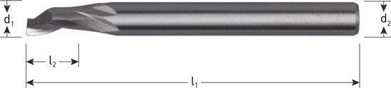 Rotec HSS-E Groeffrees, Geschikt voor materiaal: Hout