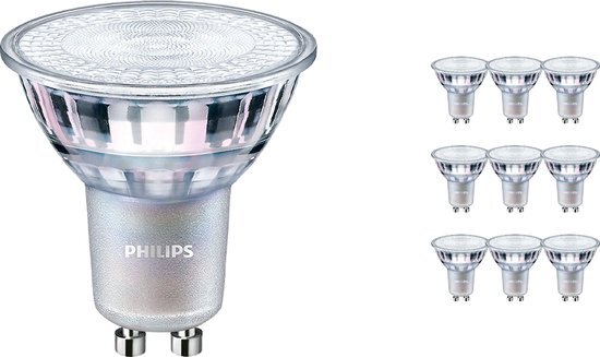 Philips Voordeelpak 10x LEDspot MV Value GU10 4.9W 930 60D (MASTER) | Beste Kleurweergave - Warm Wit - Dimbaar - Vervangt 50W