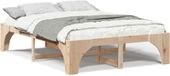 vidaXL - Bedframe - Massief grenenhout - Naturel - 140 x 200 cm