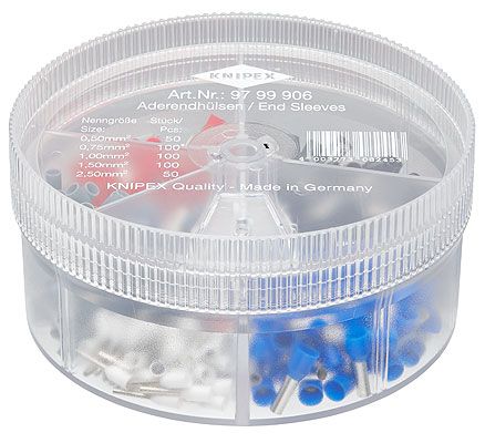 KNIPEX 97 99 906 Assortimentsdozen met geïsoleerde adereindhulzen 90 mm