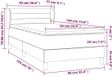 vidaXL Boxspringbed met matras, fluweel, zwart, 90x190 cm