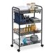 Relaxdays Rolwagen - zwart - 44,5x84x26 cm - met wielen