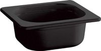 APS Melamine gn 1/6 container "Ecoline", zwart, 65 mm diep, set van 2 stuks